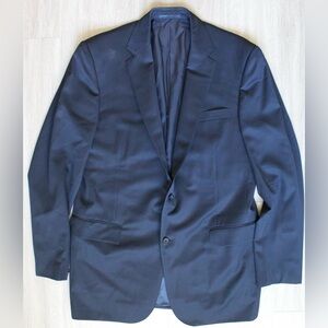 Ralph Lauren Black Label Blazer Men’s 44L Black 100% Wool Made In Italy Preppy